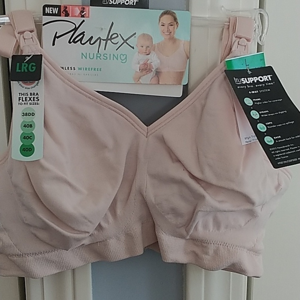 Playtex Nursing Bra Seamless Wireless Quick strap Bra L